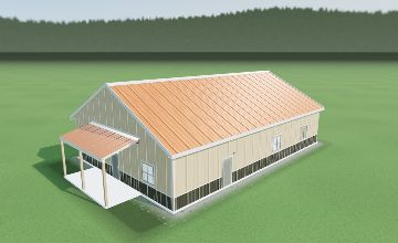 Historical reference example of Barndominium Shell; not a current builder template